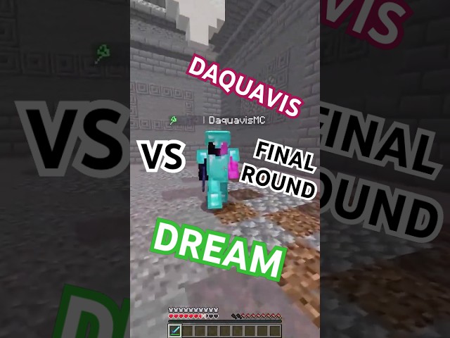 DREAM VS DAQUAVIS LAST DUEL FINAL SCENE 😎 $100,000 PvP Duel Minecraft ⚔️ #shorts #minecraft #dream