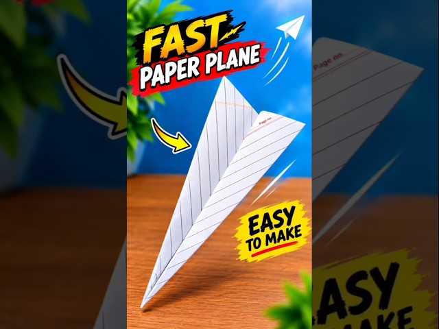 ✈️ Super Fast Paper Plane 🚀 | Easy Origami Plane Tutorial #shorts