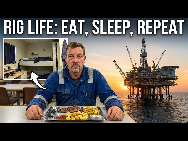 How Oil Rig Workers EAT, SHOWER & SLEEP 200 Miles From Land