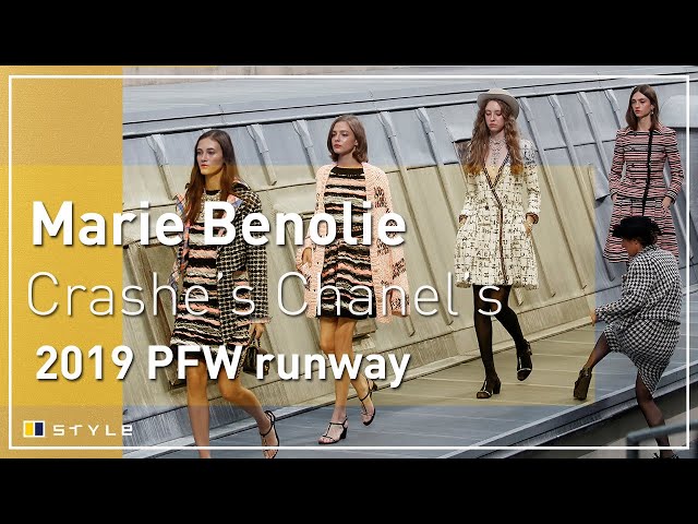 Watch Marie Benolie crash Chanel's runway at Paris Fashion week and Gigi Hadid kick her out