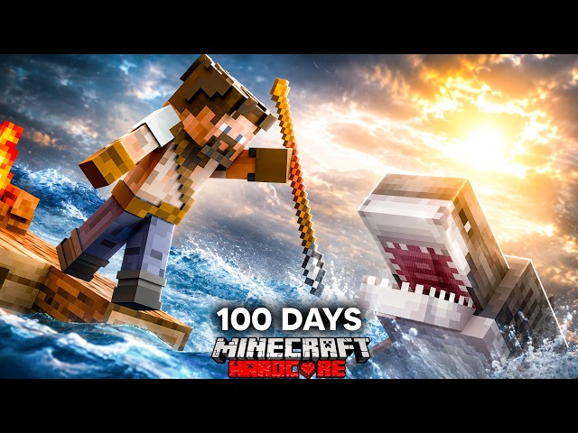 I Survived 100 Days Lost At Sea In REALISTIC Hardcore Minecraft.