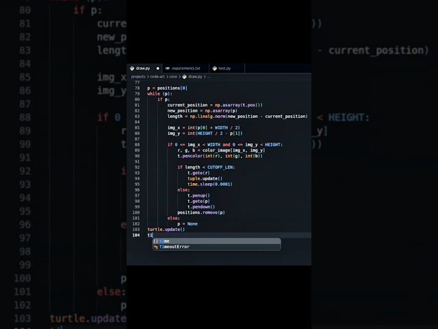 Python Code Drawing #shorts #python