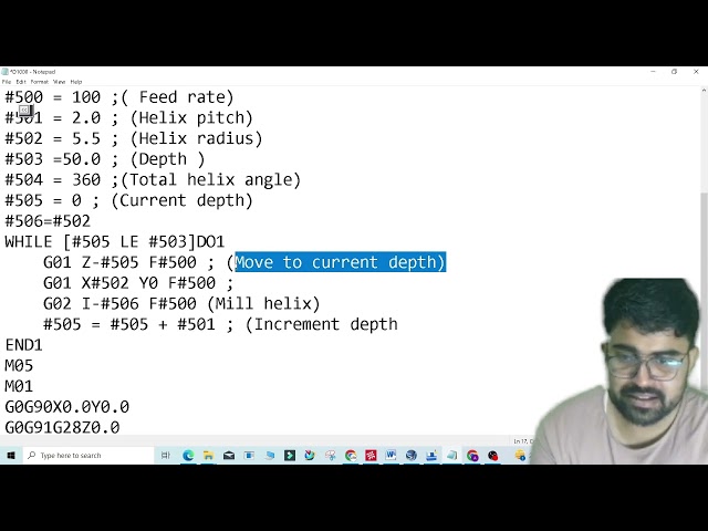 How to Macro Helical milling Program, macro helix milling machining , macro program, macro helical