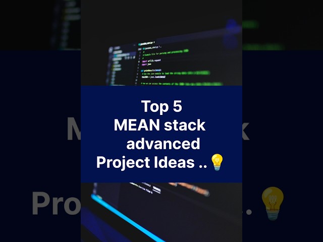 Top MEAN Stack project Ideas...💻 #coding #project #programming #development #shorts