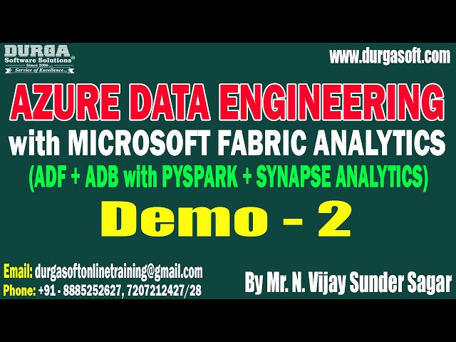 AZURE DATA ENGINEERING with MICROSOFT FABRIC ANALYTICS tutorials || by Mr. N. Vijay Sunder Sagar