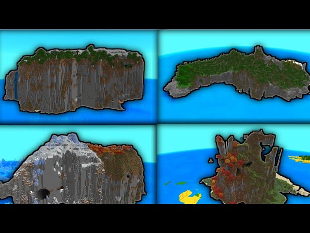 4 Mountain Island Seeds - Minecraft Bedrock/Java