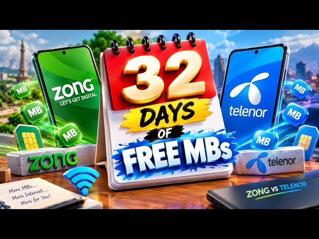 32 DAYS OF FREE MBs | Zong vs Telenor — WHO GIVES MORE? 🏆