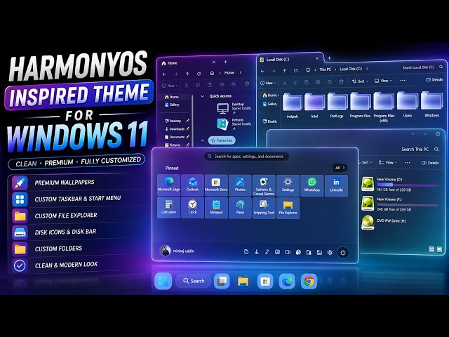 🔥 I Transformed Windows 11 into a HarmonyOS-Inspired Desktop! 🤯 | Full Customization 2026 | ®™ |