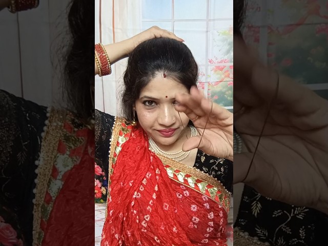 Easy And Beautiful Hairstyle for Occasions festivals #hairstyle #hairhack #youtubeshorts #shorts