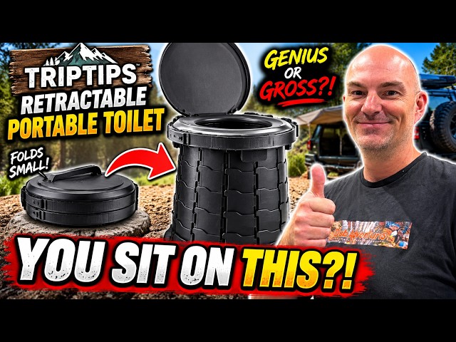 Overlanding MUST HAVE! Retractable Camping Toilet — Would YOU Trust It?! #TRIPTIPS #CampingToilet