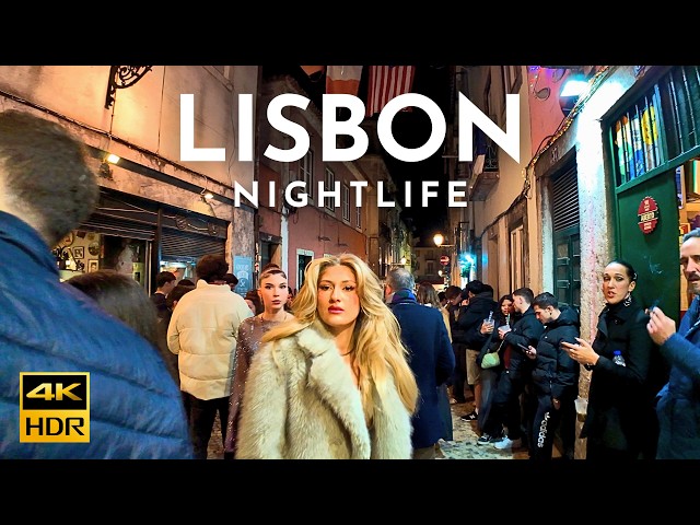 Nightlife in Lisbon Portugal: BAIRRO ALTO February 2025 - 4K HDR
