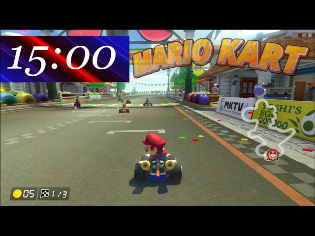 15 Minute Timer | Mario Kart | Mario Racing | Countdown 🏁