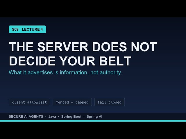 Secure AI Agents: MCP Client in Spring AI - Consuming Remote Tools | S09E04