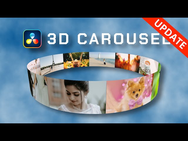 3D Carousel Effect with Bending Images in DaVinci Resolve|Fusion Tutorial|FREE Download