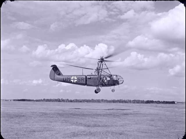 Focke-Achgelis Fa 223 Helicopter Testing Footage [Full HD]- ca. August 1943