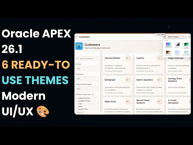 Oracle APEX Modern UI/UX | Create Reusable Custom Themes with CSS
