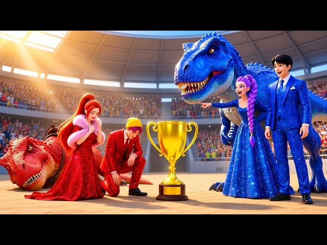 Ruby Family VS Diamond Family RUMI Gets Magic T REX Racing Championship   KPOP Demon Hunters