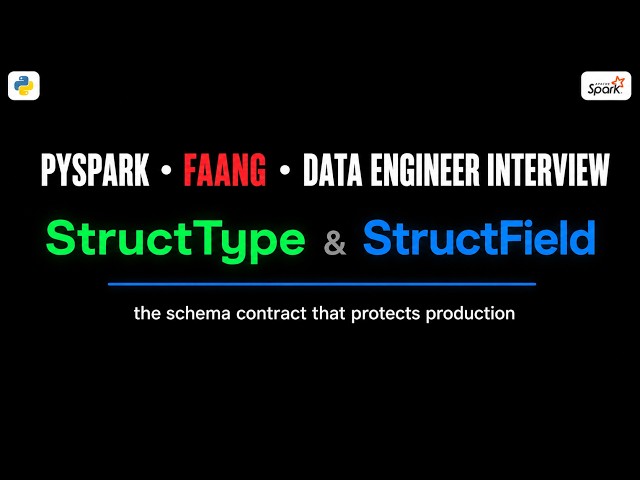 StructType vs StructField in PySpark | FAANG Data Engineer Interview