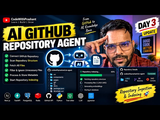 Build AI GitHub Repository Agent from Scratch 🚀 | Day 3 | AI Project Series