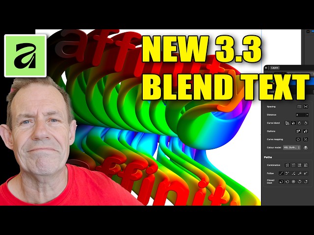 Affinity 3.3 NEW Blend Text Tool 3D | How To Tutorial