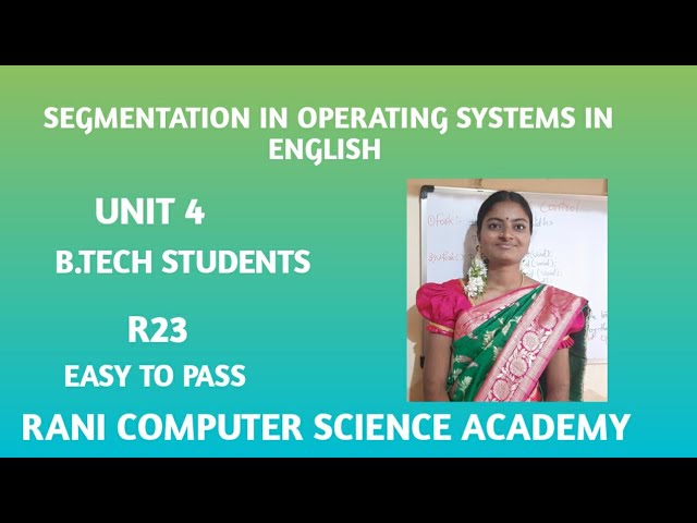 #39. EXPLAIN SEGMENTATION IN OPERATING SYSTEMS IN ENGLISH ||B.TECH STUDENTS R23