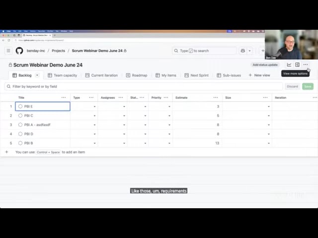 Implementing Scrum with GitHub Projects