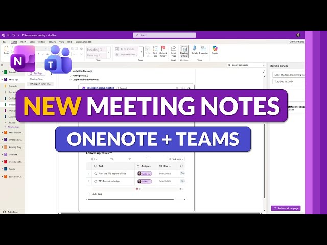 OneNote and Teams Meeting Notes Tutorial (2025) – New Features + How It Works