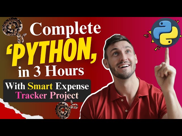 Build end to end  Smart Expense Manager Project in python and Learn complete python in one video
