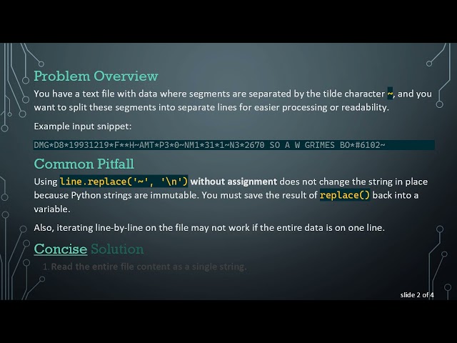 How to Replace Characters and Split Lines in Python Using replace() and splitlines()
