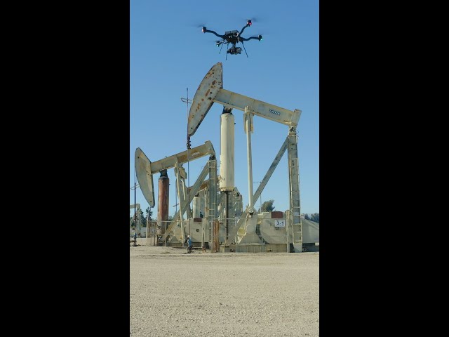 Freefly Astro drone inspecting oil rigs