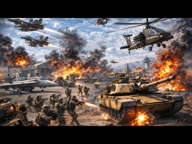 “US Air Base in Nevada Turned into a Sea of ​​Flames! Brutal Russian Anti-Tank Attack — ARMA