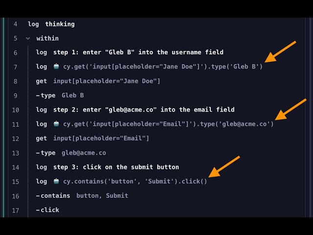 Short Demo Of cypress-think