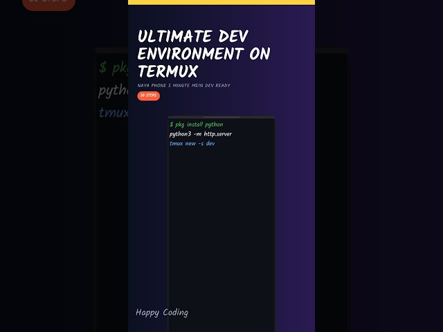 Ultimate Dev Environment on Termux | Dotfiles, Tools, 5-Min Setup (Hindi)