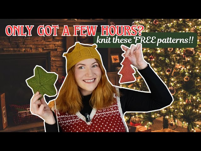 your new favourite FREE christmas knitting patterns that can be cast on and off in ONE DAY