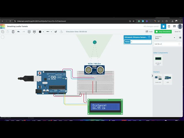 Ultrasonic Sensor with Arduino TinkerCAD Tutorial | Code & Circuit Explanation