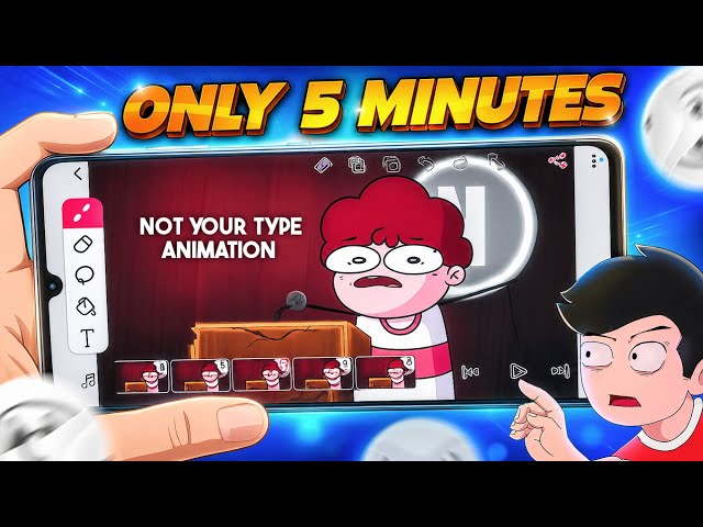 Make NOT YOUR TYPE Animation in 5 Minutes in Flipaclip using Finger | Mobile Animation 