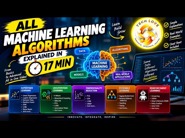 All Machine Learning Algorithms Explained in 17 Minutes | ML Algorithms Simplified