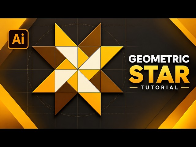 How to Make a Geometric Star in Adobe Illustrator | Easy Illustrator Tutorial