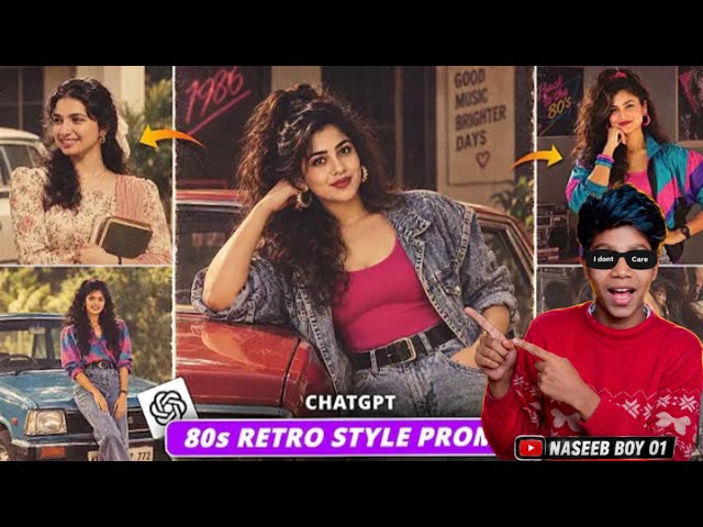 Trending 80s Look Photo Editing Prompt | Instagram Retro 80s Ai Photo Editing80s Photo Trend
