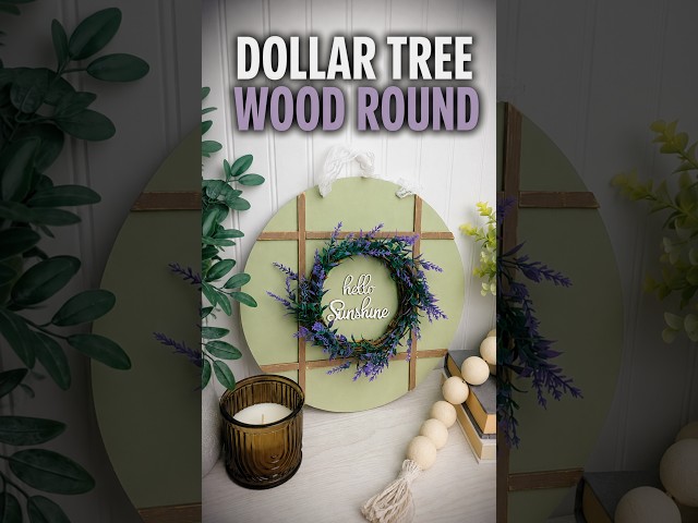 I Can't Believe This Started as a Dollar Tree Wood Round 😍