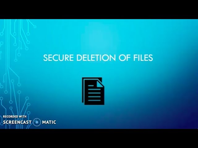 Secure Deletion