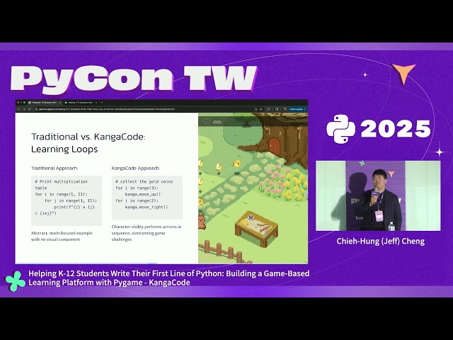 Helping K-12 Students Write Their First Line of Python: Building a Game-Based Le – PyCon Taiwan 2025