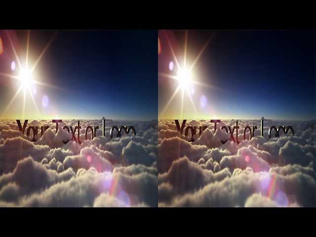 Highest above the sky video, full HD, 1080p, 3D