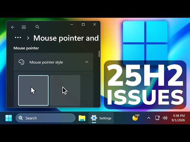 Windows 11 25H2 Summer Update Breaks Mouse Pointer, Theme and Defender Notifications (How to Fix)