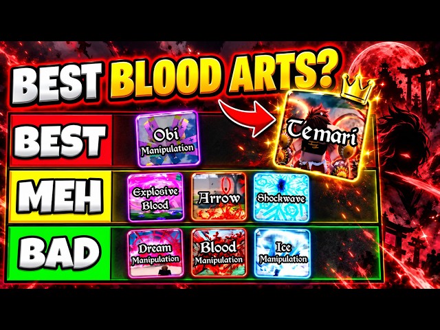 Project Slayers 2 BEST BDA TIER LIST! (Best Blood Demon Arts) ROBLOX