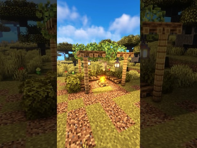 Minecraft Chillout Fire Pit #minecraftshorts #shorts