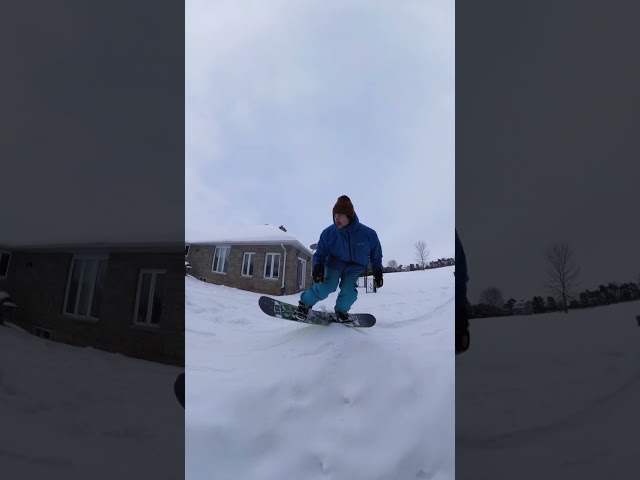 Cruising Through The Backyard Setup! #snowboarding