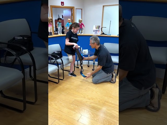 11-year-old amputee gets her first ever high activity prosthesis