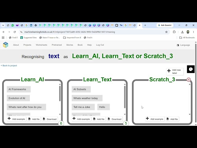 Machine Learning Model Training - Use Learn AI and Learn Text and Model is Trained for NLP