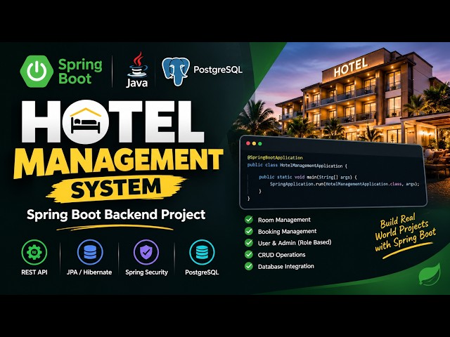 Hotel Management System Using Spring Boot & React | Full Stack Java Project | PostgreSQL